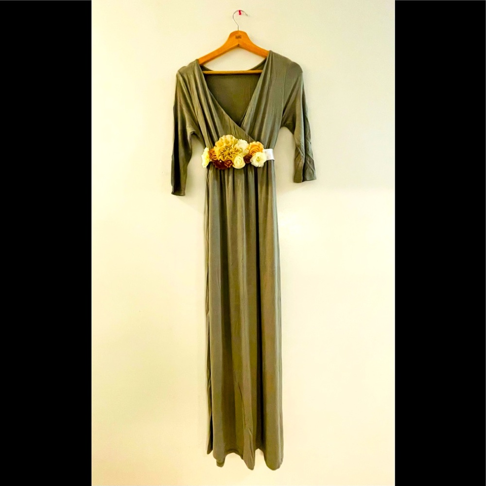 Beautiful Olive Maxi Dress.